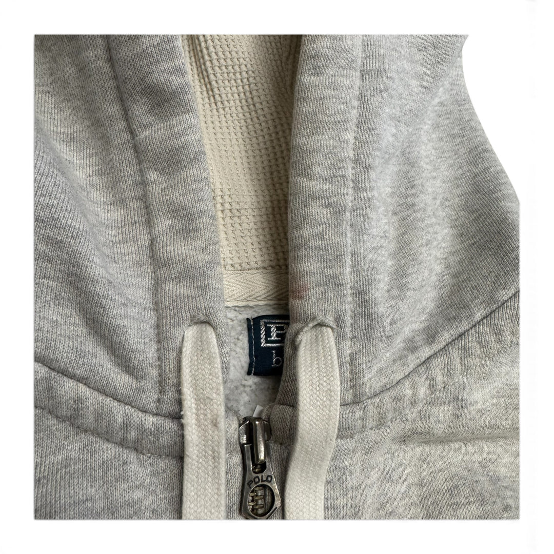 Vintage Polo Ralph Lauren Zip Up Hoodie Gray (XXL)