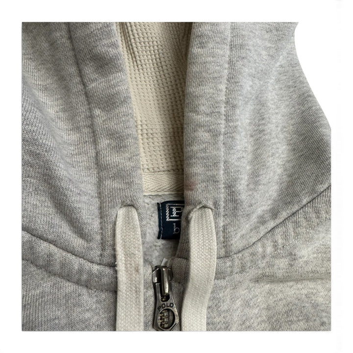 Vintage Polo Ralph Lauren Zip Up Hoodie Gray (XXL)