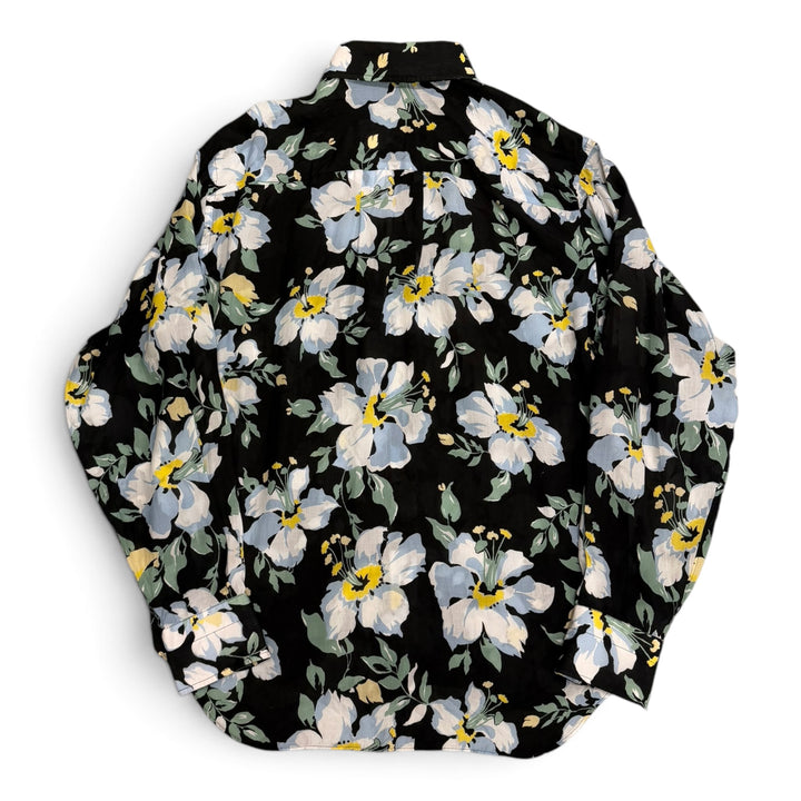 Tom Ford Floral Black Long Sleeve Lightweight Shirt (M)