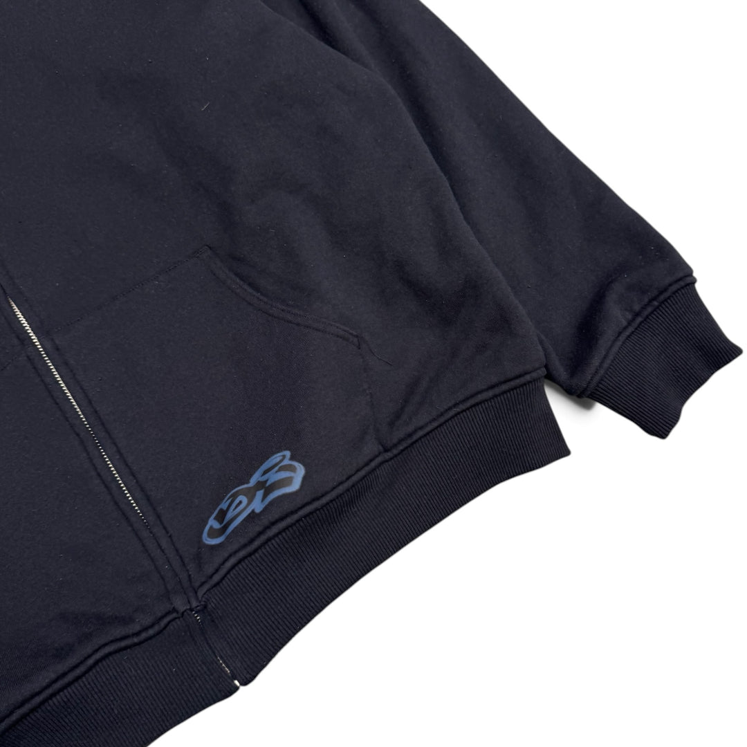 Yardsale Reversible Checkered Zip Up Hoodie  Blue&Black (L)