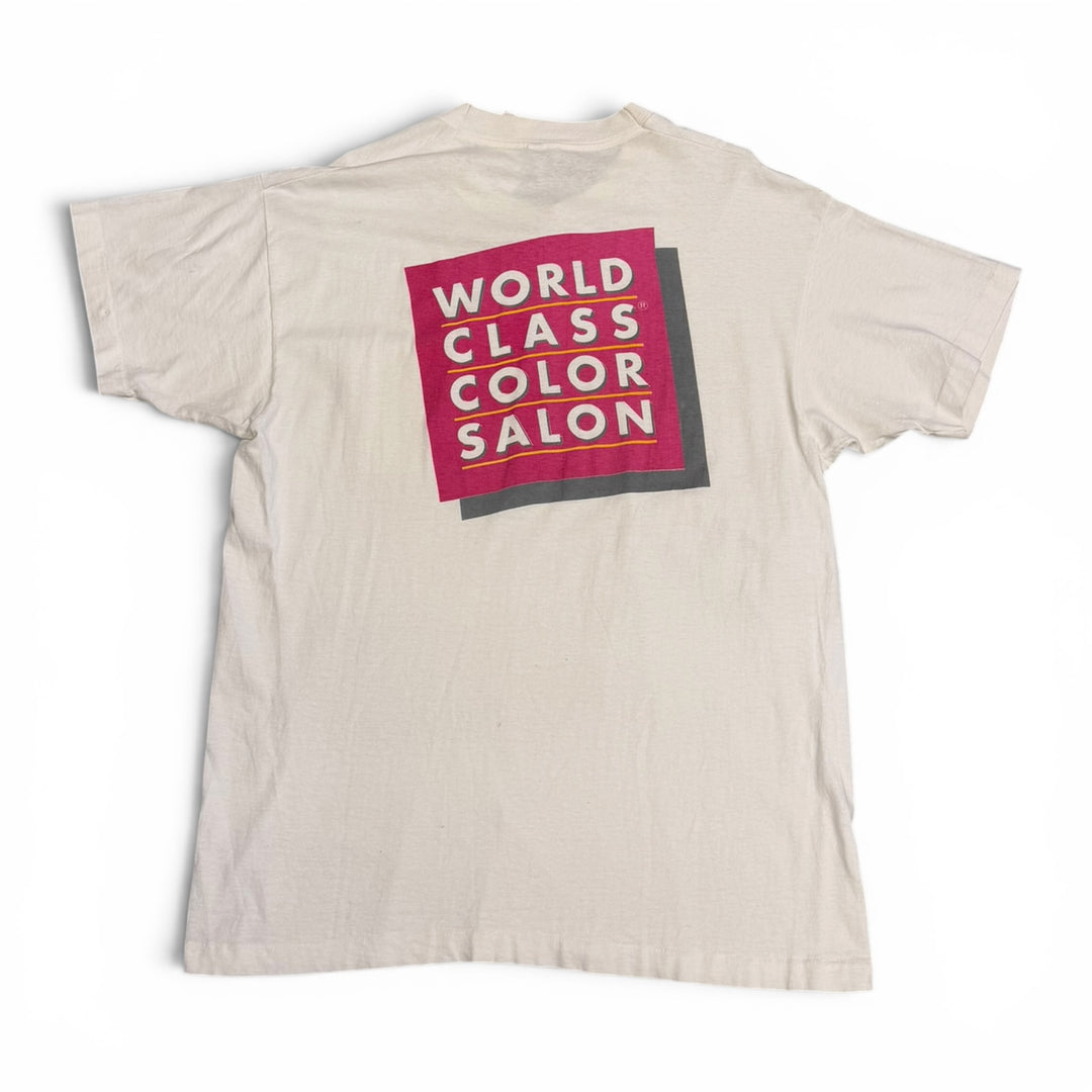 90's Vintage L'oreal White Graphic T-Shirt (XL)