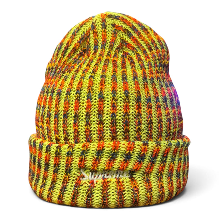 Supreme Rainbow Loose Gauge Beanie Yellow