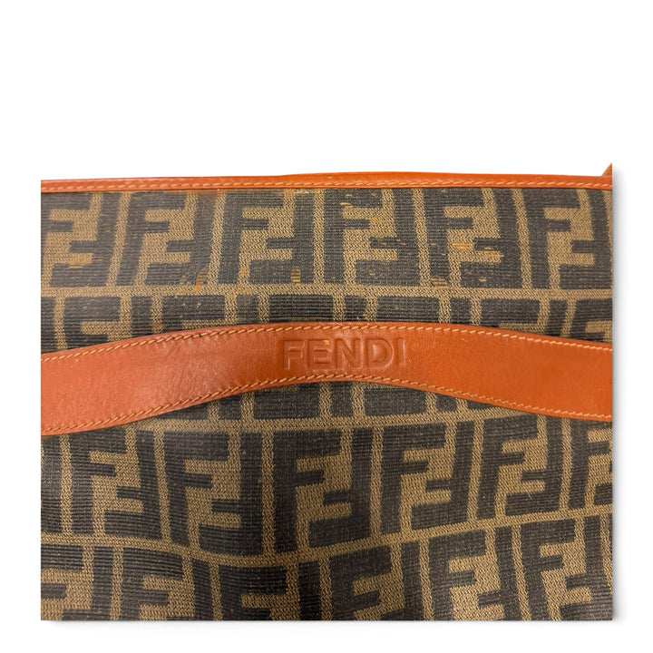 Vintage Fendi Monogram Cross Bag Brown