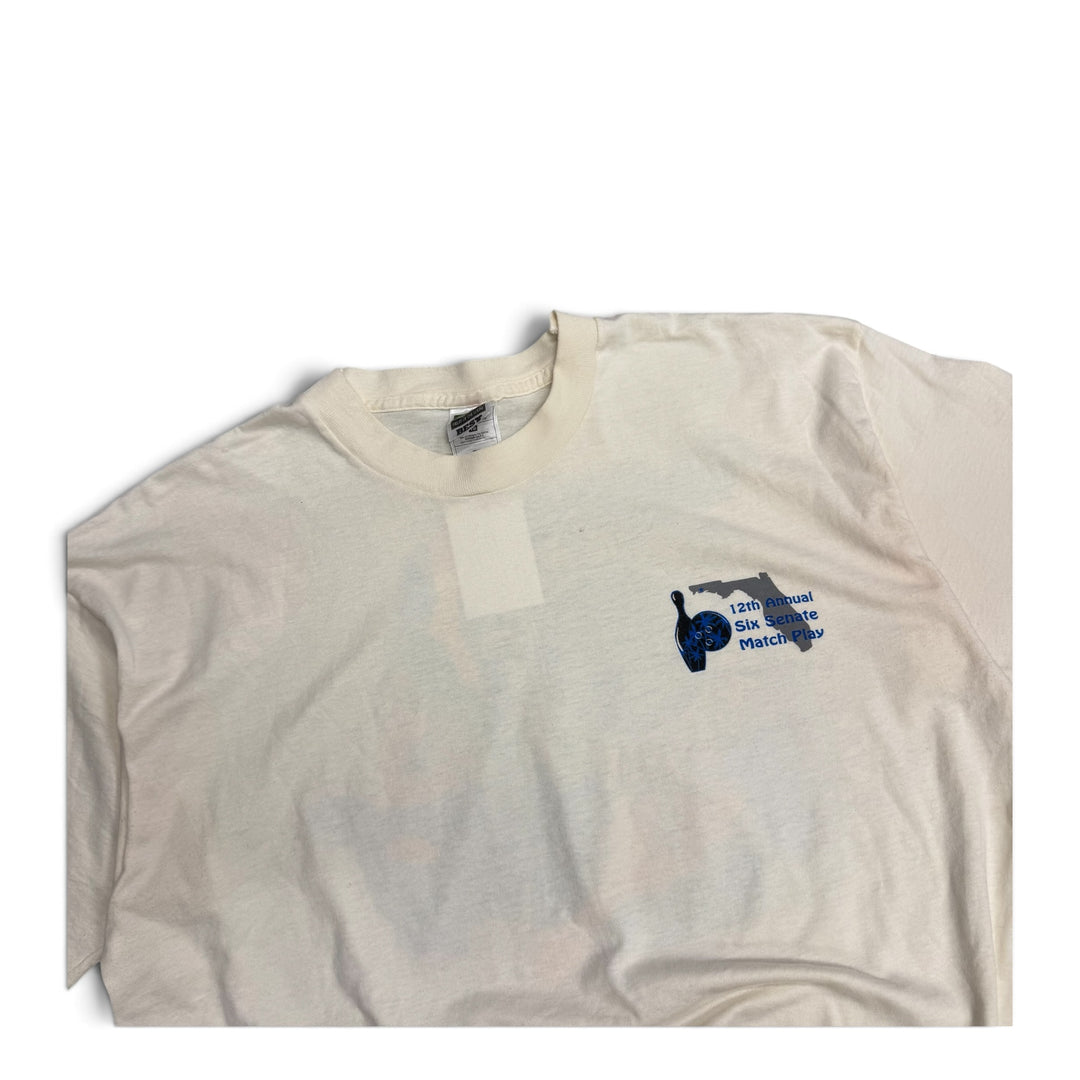 Vintage Six Seneta Match Play Graphic T shirt White (XL)