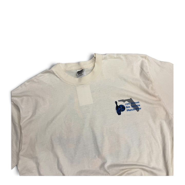 Vintage Six Seneta Match Play Graphic T shirt White (XL)