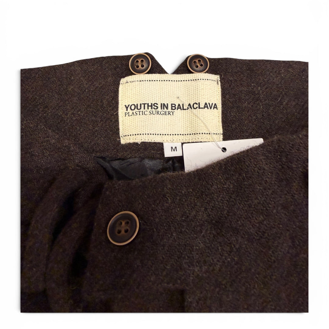 Youth In Balaclava Plastic Surgery Wool Trousers Brown (M)