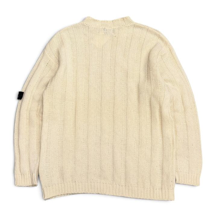Vintage C.P. Company  Mock Neck Knitted Jumper Cream (XL)