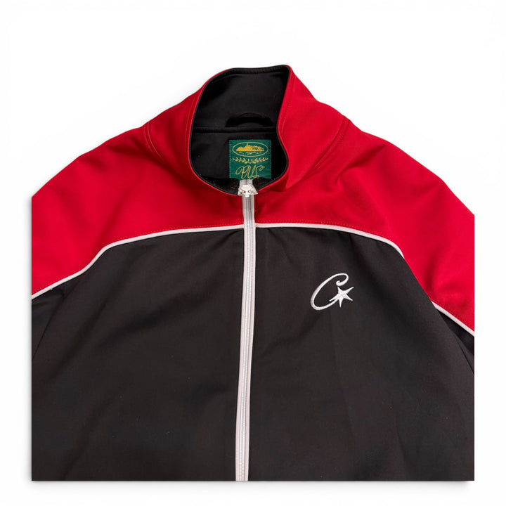Corteiz Red & Black Full Tracksuit Set (L)
