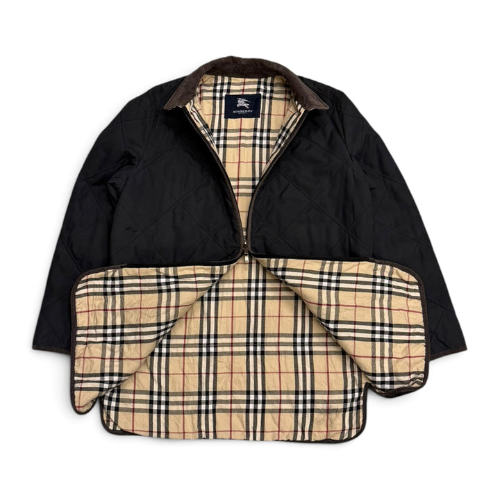 Vintage Burberrys Quilted Jacket Navy (M)