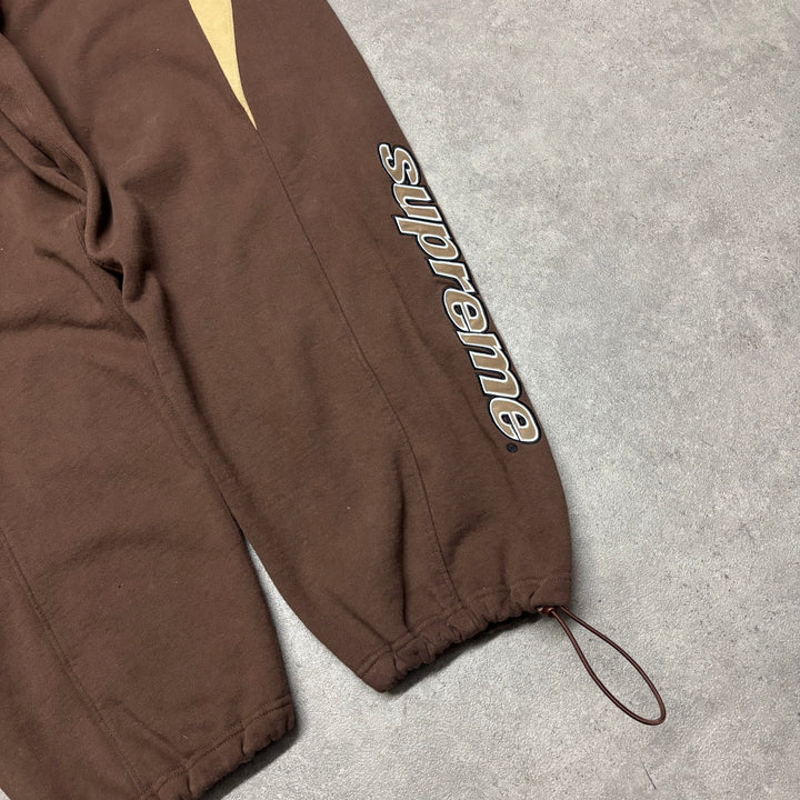 Supreme Two Tone Brown Heavy Cotton Tracksuit Bottoms (L)