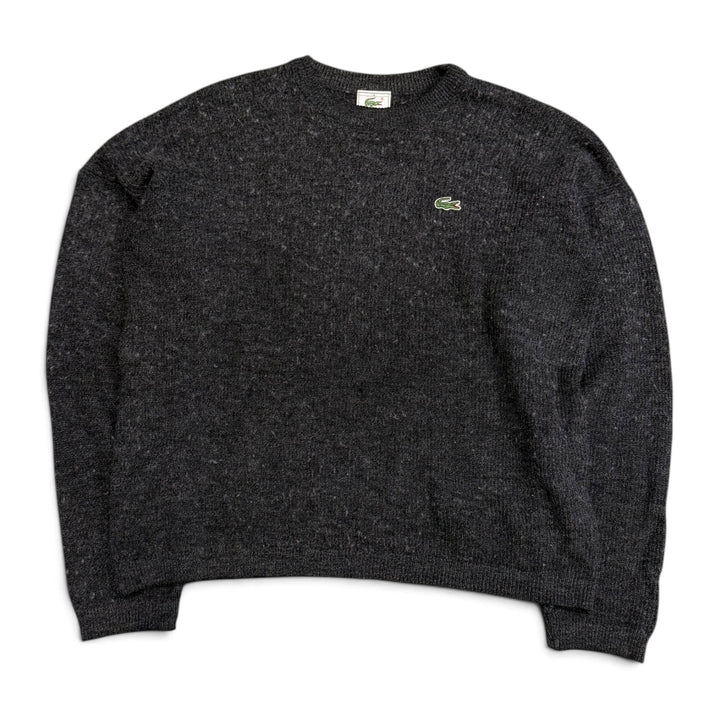 Vintage Lacoste Crew Neck Knit Jumper Grey (L)