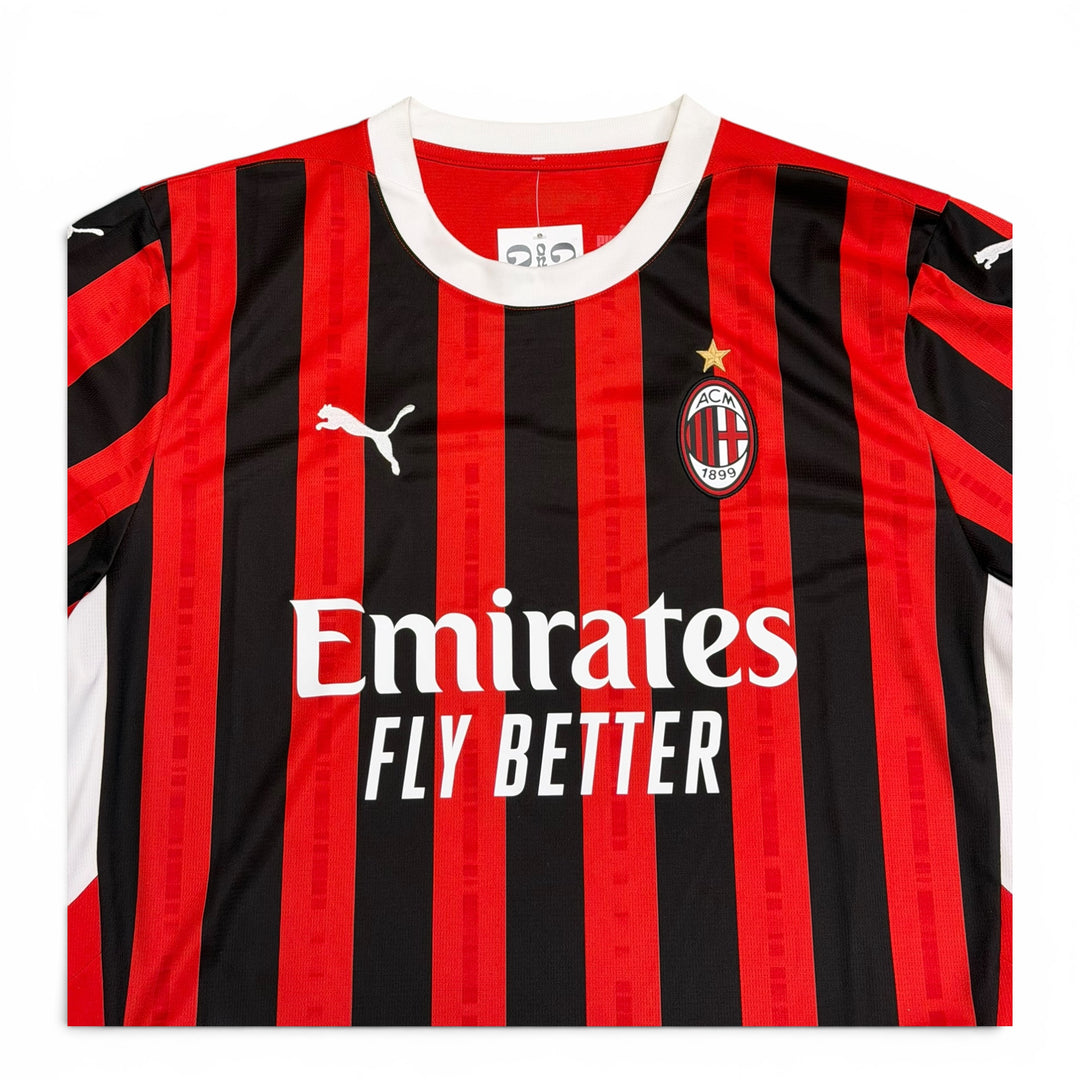 2024-25 AC Milan Home Football Shirt Red (XL)
