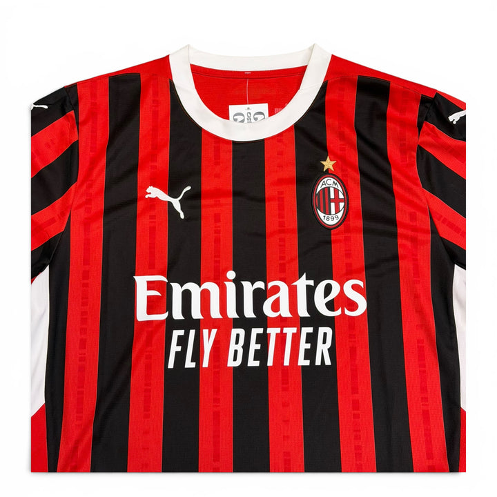 2024-25 AC Milan Home Football Shirt Red (XL)