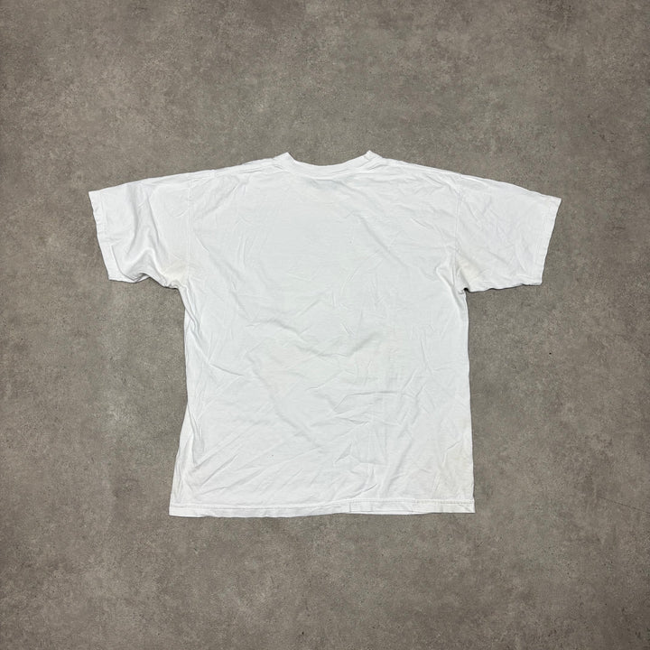 90's Vintage Q-Tees Golf Funny Graphic White T-Shirt (XL)