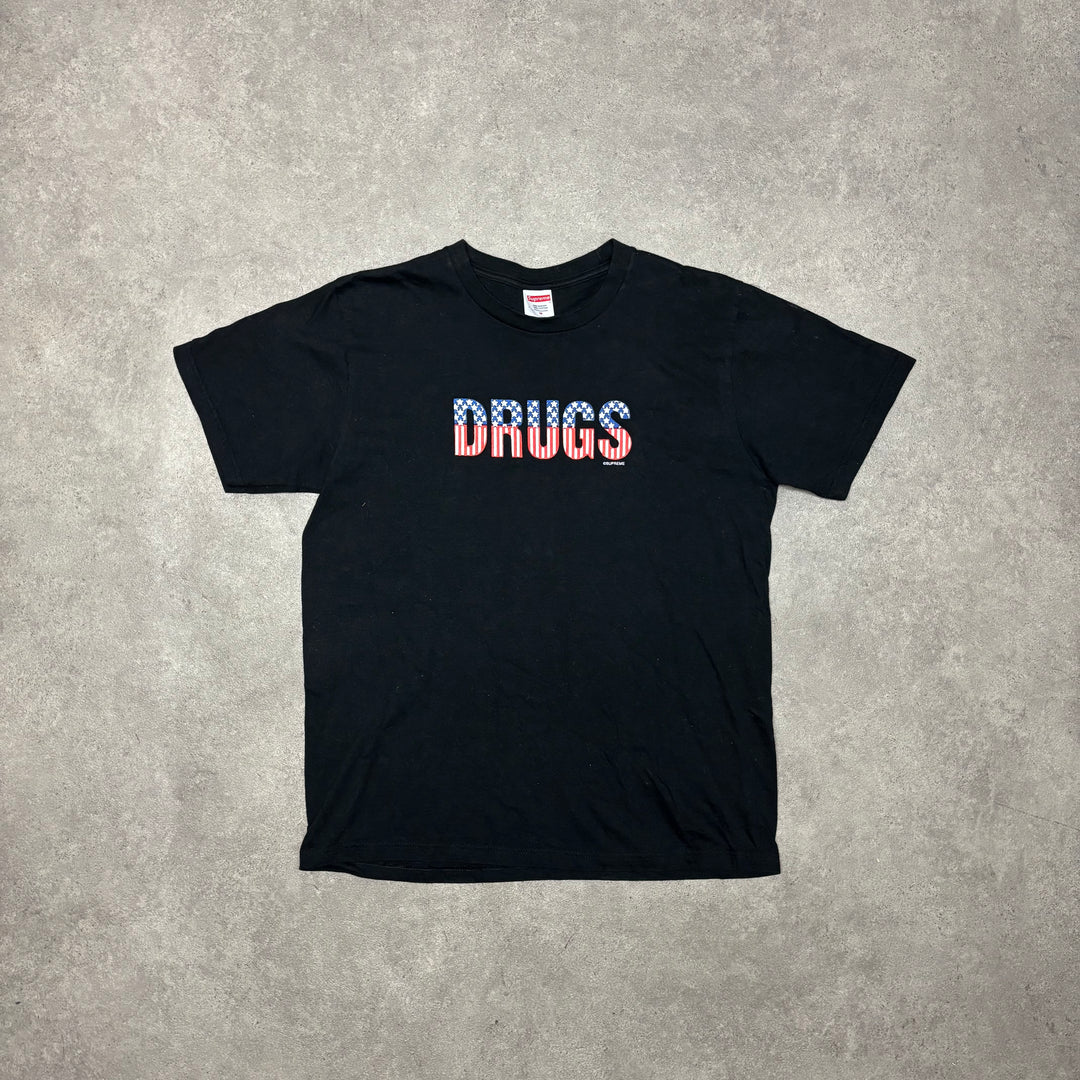 Supreme Drugs Black Graphic T-Shirt (M)