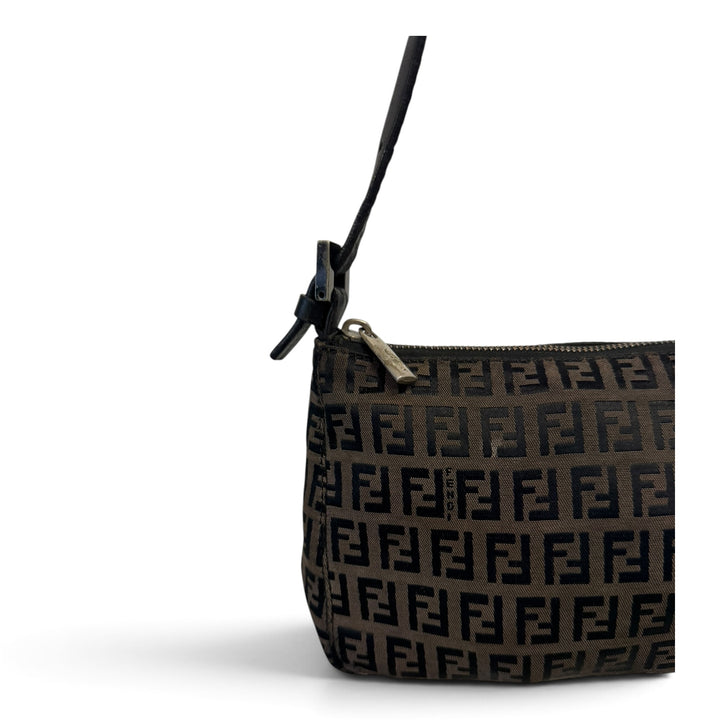Fendi Zucca Pattern Monogram Mini Handbag Brown