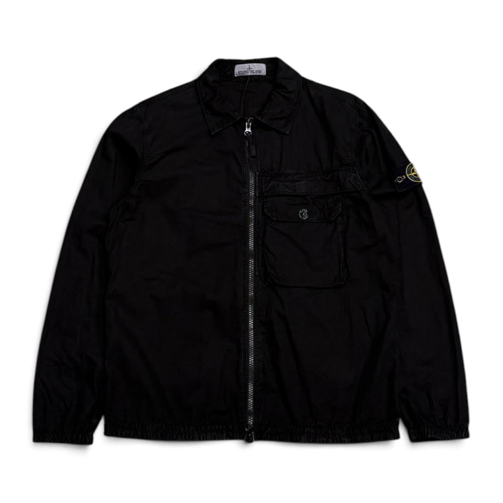 Stone Island Shirt Jacket Full Zip Up Black (L)