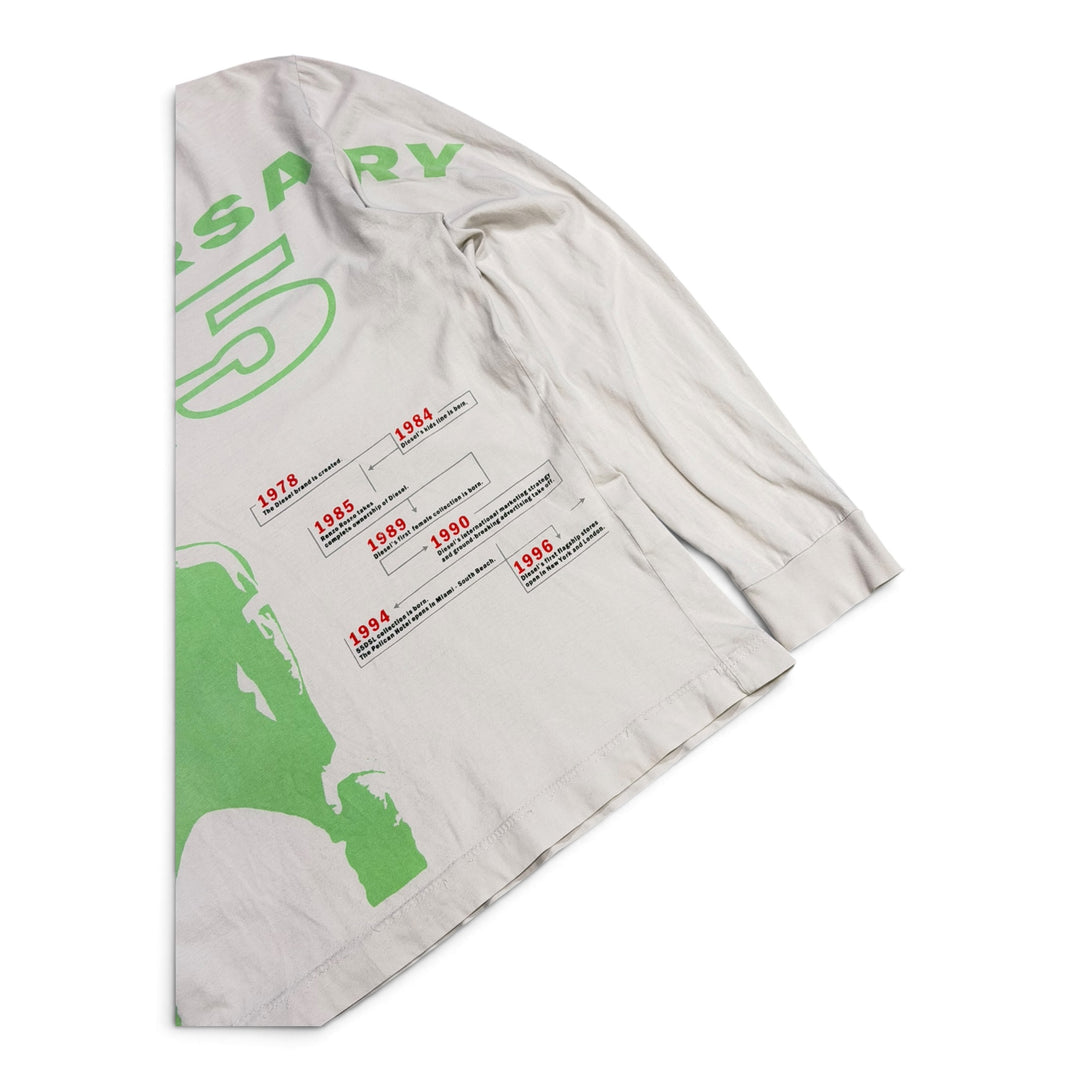 Vintage Diesel 25 Year Anniversary White Long Sleeve T-Shirt (M)