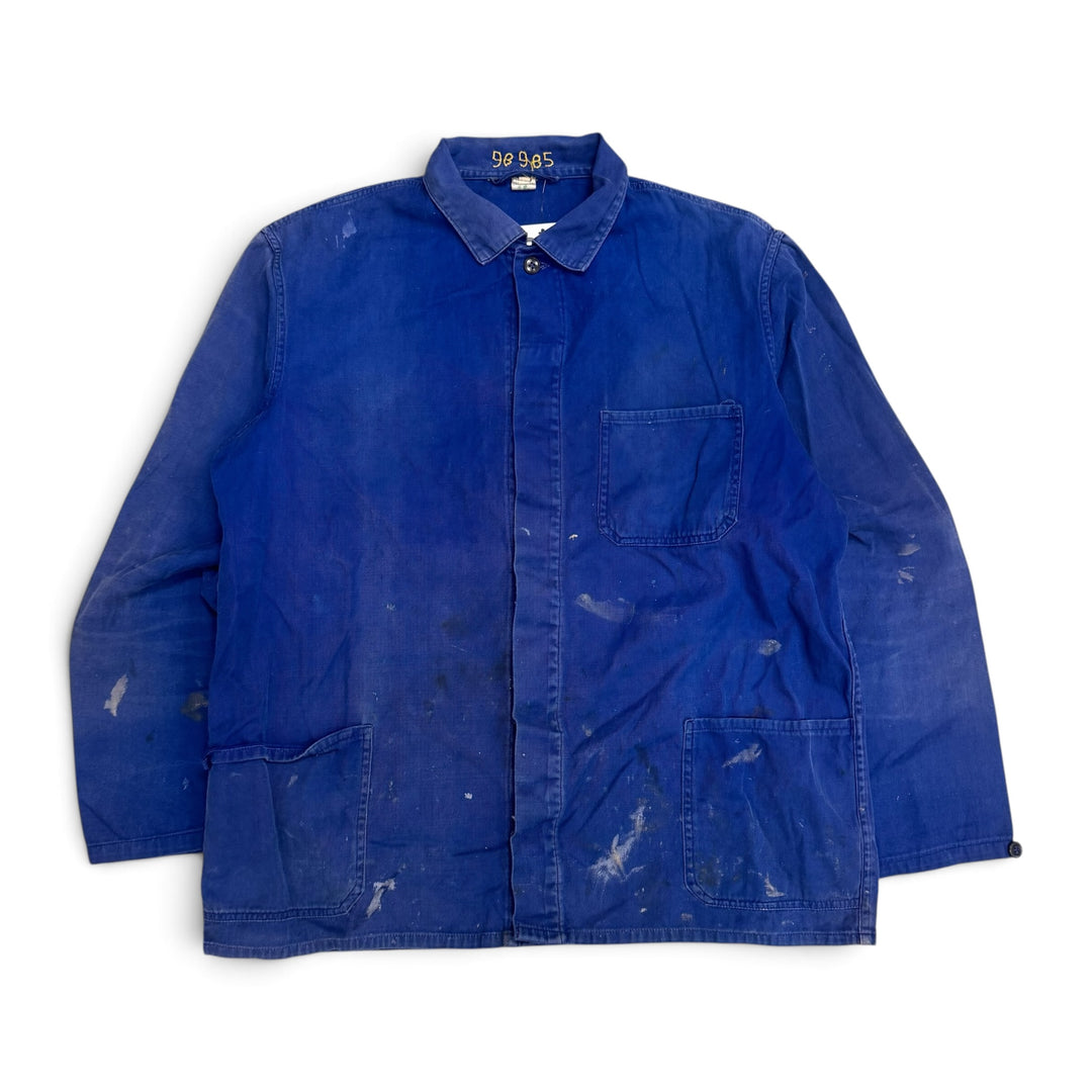 Vintage Distressed Blue French Chore Jacket (M)