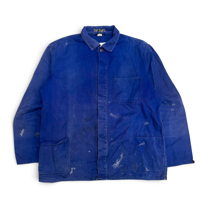 Vintage Distressed Blue French Chore Jacket (M)