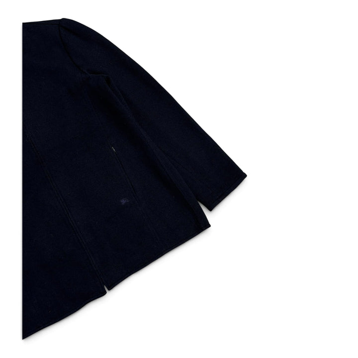 Vintage Burberrys Wool Zip Up Hooded Jacket Navy (M)