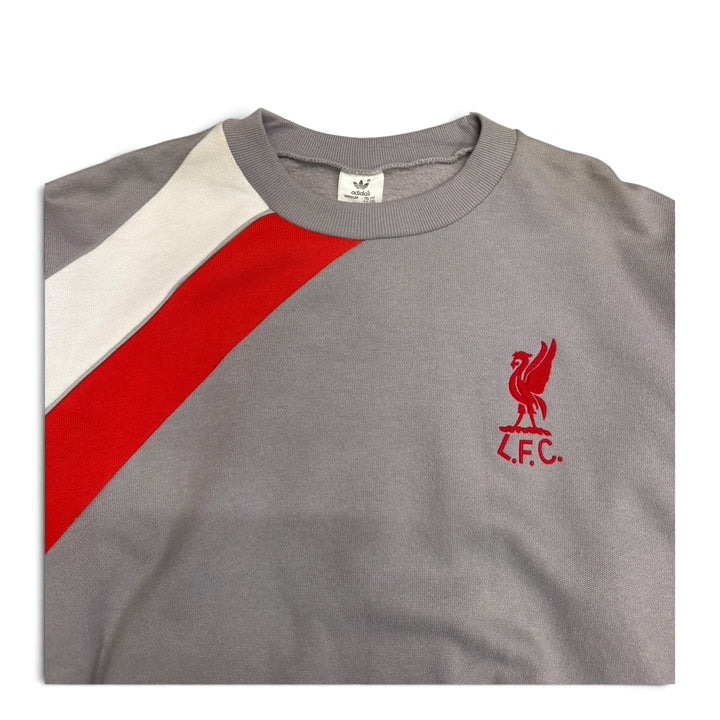 Rare Deadstock 80's Adidas Liverpool Grey Sweatshirt (M)