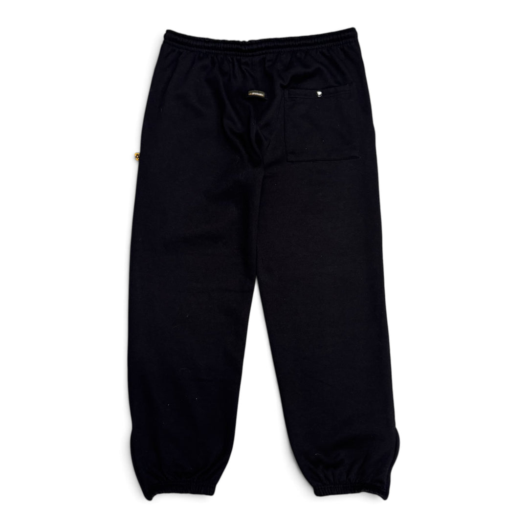 Vintage Akademiks Jeanius Black Embroidered Tracksuit Bottoms (L)