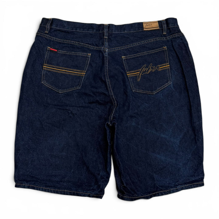 Vintage 90's Fubu Baggy Denim Shorts Navy (40")