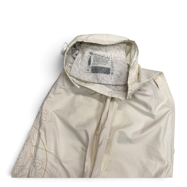 Maharishi White Embroidered Dragon Snow Pants (M)