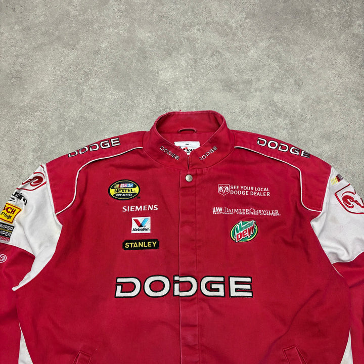 Vintage Dodge Red Nascar Racing Jacket (XXL)