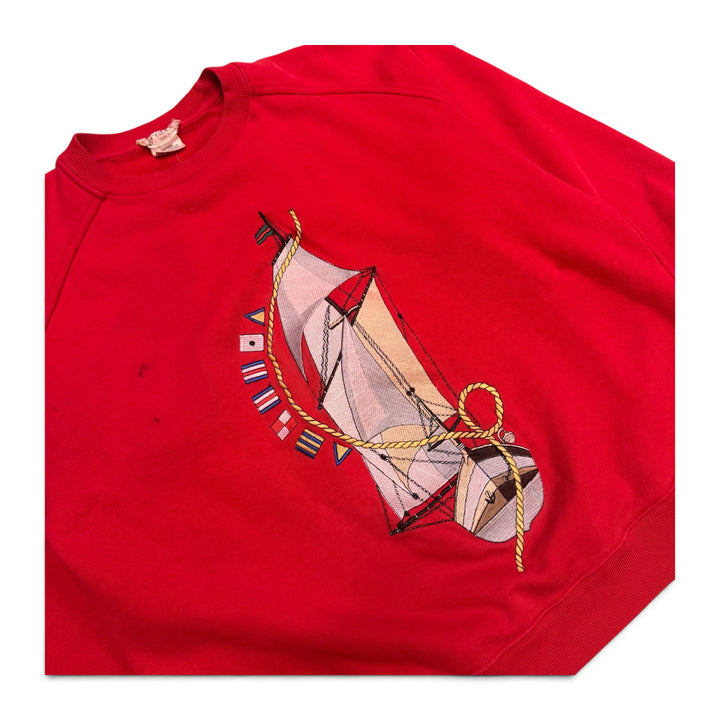1980’s Vintage Gucci Red Sailing Sweatshirt (M)