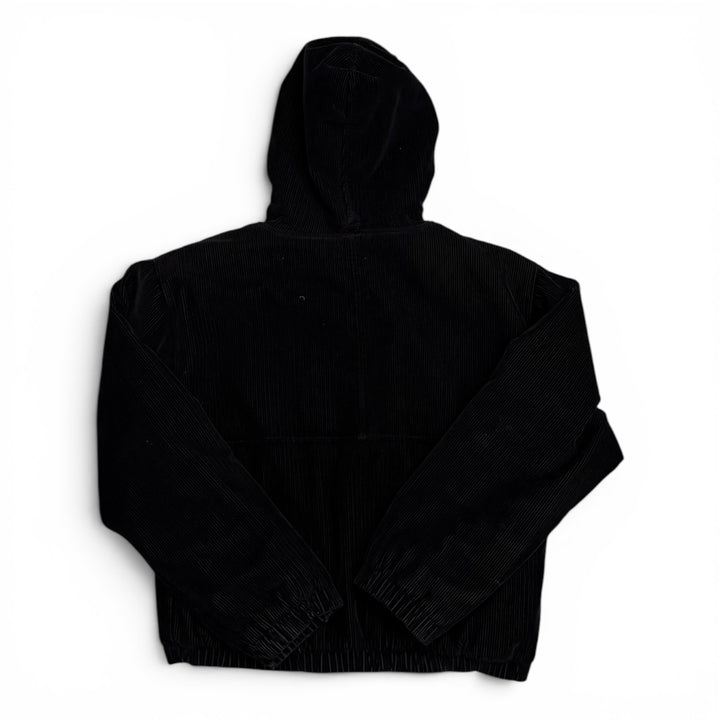 Stussy Corduroy Black Fleece Lined Hooded Jacket (L)