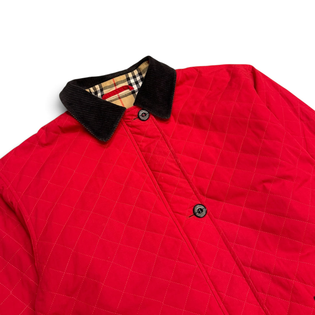 Vintage Burberrys Quilted Jacket Red (L)