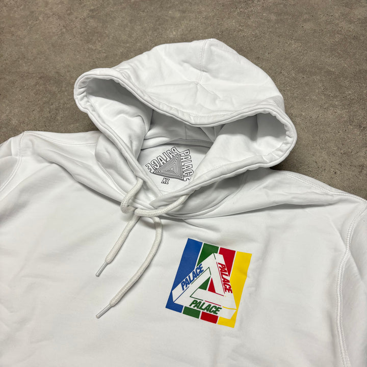 Palace Tri-Emb White Pullover Hoodie (XL)