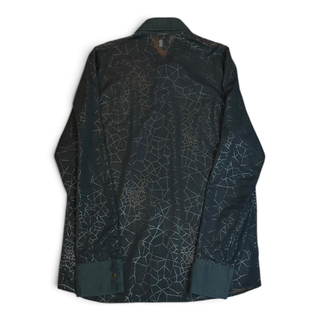 Vintage Versace Jeans Couture Black Transparent Long Sleeve Shirt (L)