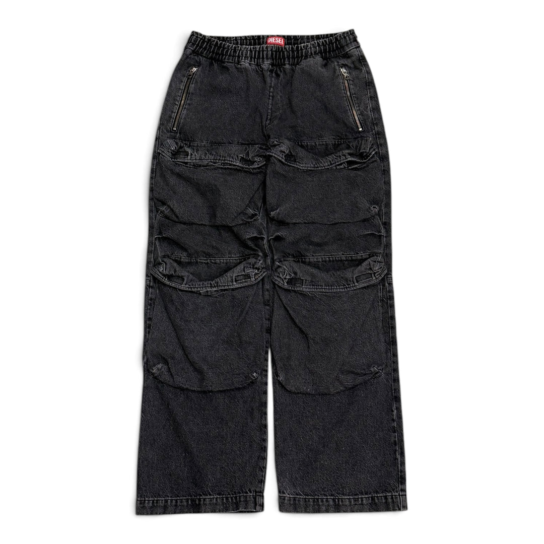 Diesel D - Baertson Denim Cargo Pants Black (32)