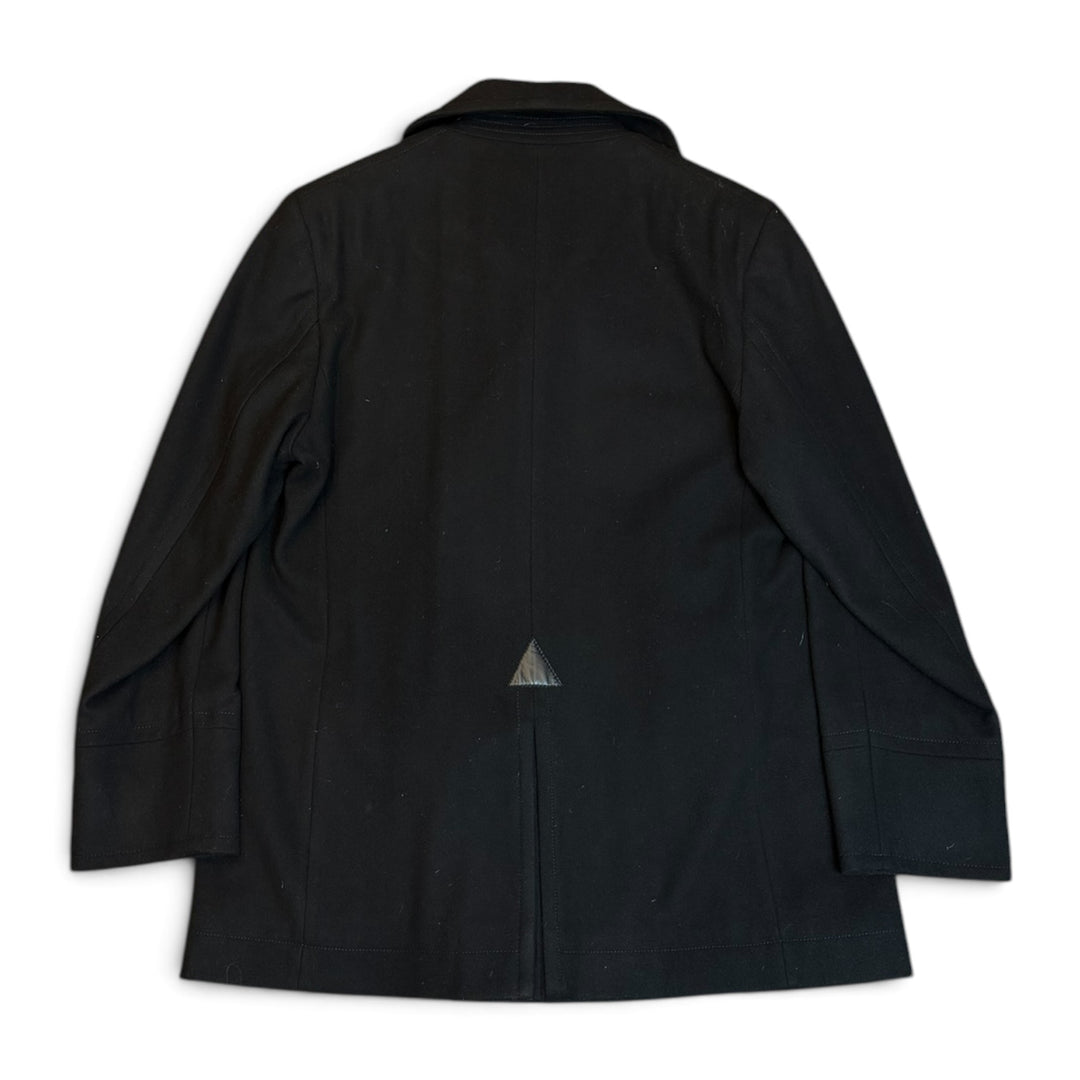 Vivienne Westwood Black Wool Made In Italy Wool Pea Coat (XL)