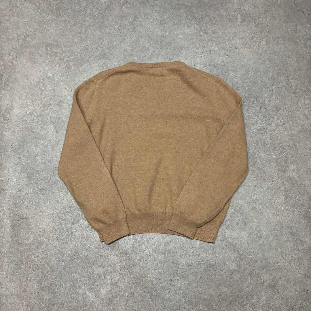 Vintage Polo Ralph Lauren Beige Wool Knitted Sweater (M)