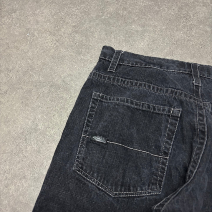 Vintage Avirex Washed Black Denim Jeans (38x32)