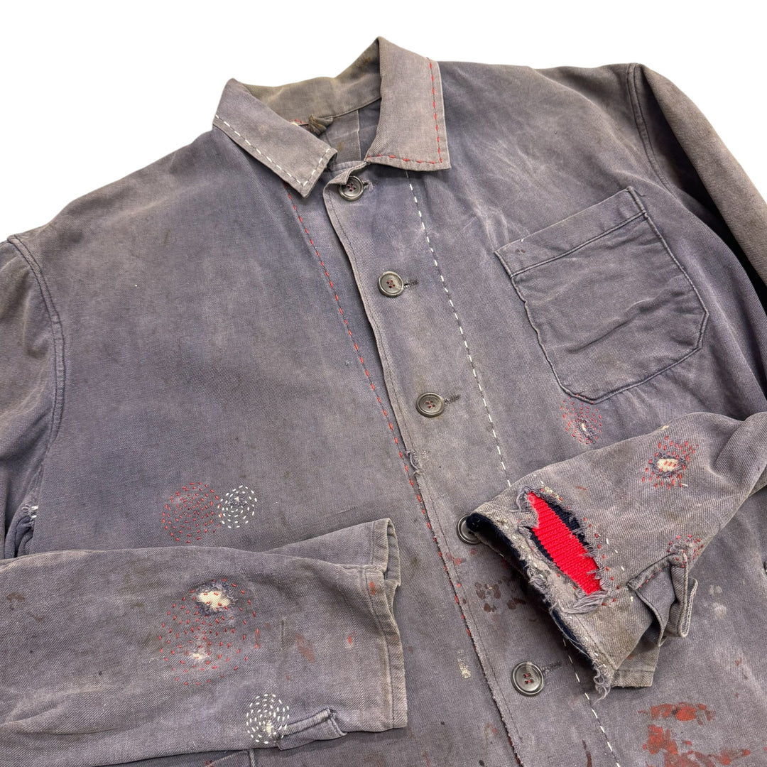 Vintage Reworked Faded Navy French Chore Jacket (M/L)