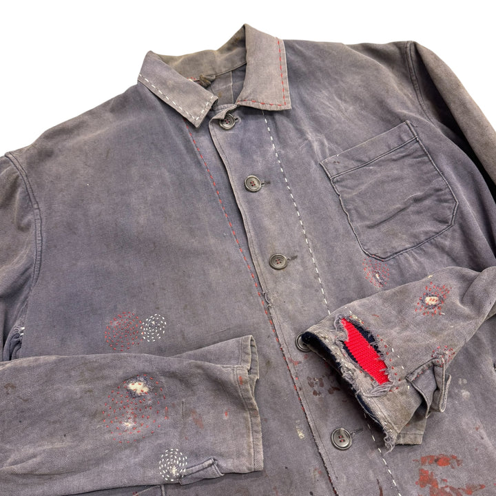 Vintage Reworked Faded Navy French Chore Jacket (M/L)