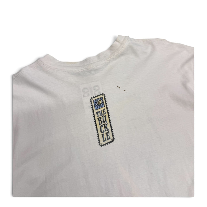 Vintage 90's The Buckle Beach Party Graphic T shirt White (XL)