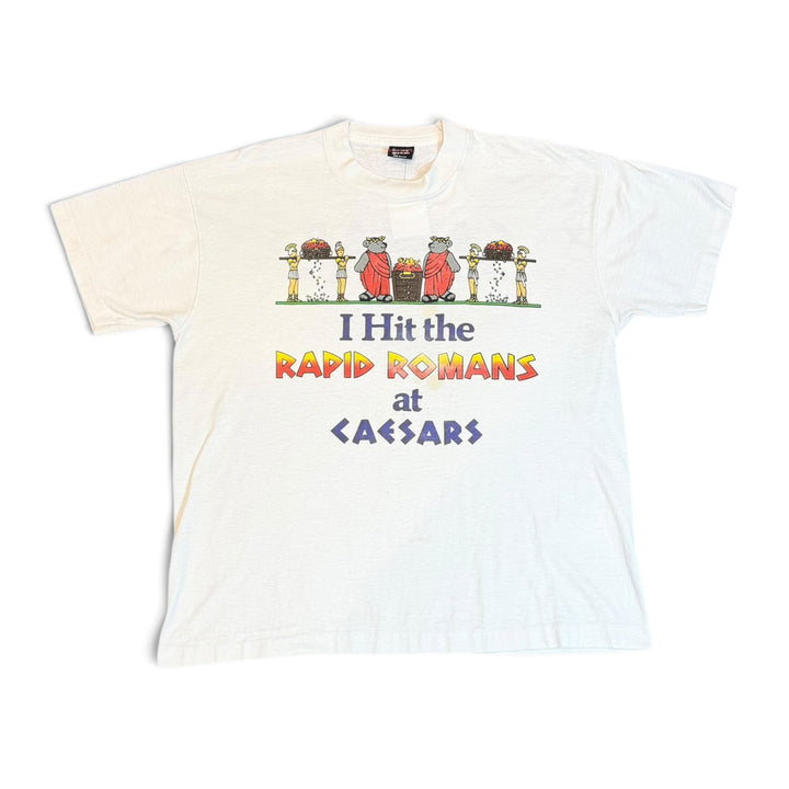 90's Vintage Cesar's Palace White Graphic T-Shirt (L)