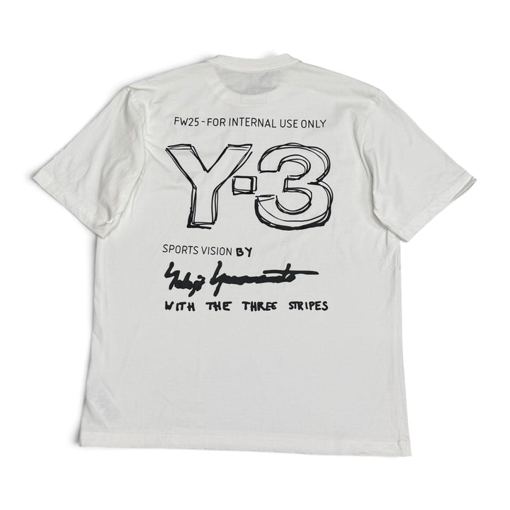 Adidas x Y3 white graphic tshirt (M)