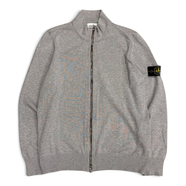 Stone Island Knitted Full Zip Up Jumper Grey (L)