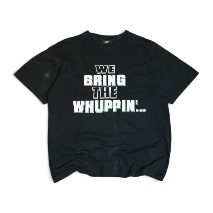 Vintage WWE 'We Bring The Whuppin' Black Graphic T-Shirt (M)