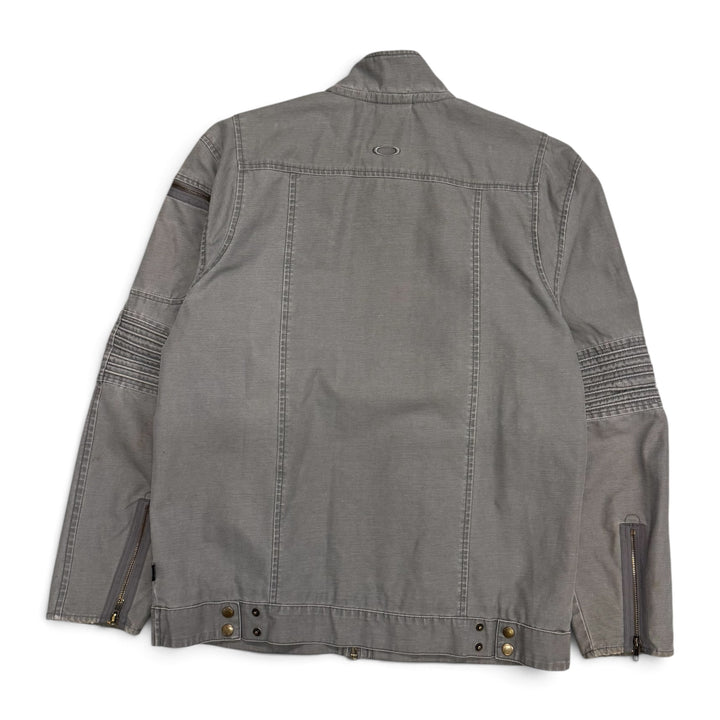 Vintage Oakley Faded Khaki Canvas Bomber Jacket (M)