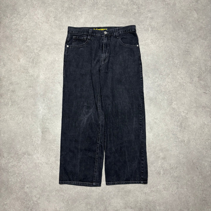 Vintage Avirex Washed Black Denim Jeans (38x32)