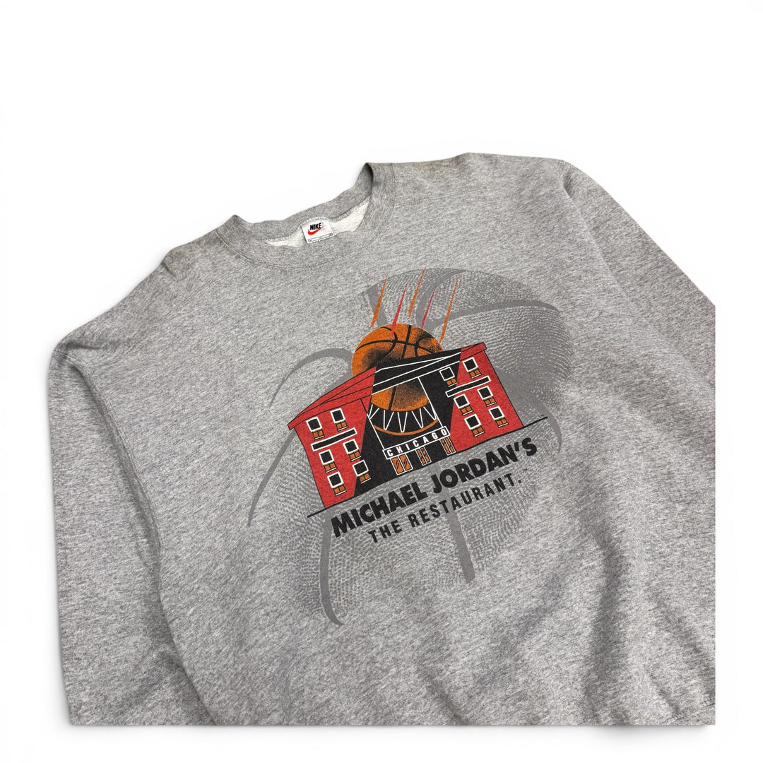 Vintage Nike Michael Jordan's The Restaurant  Sweatshirt Grey (M)