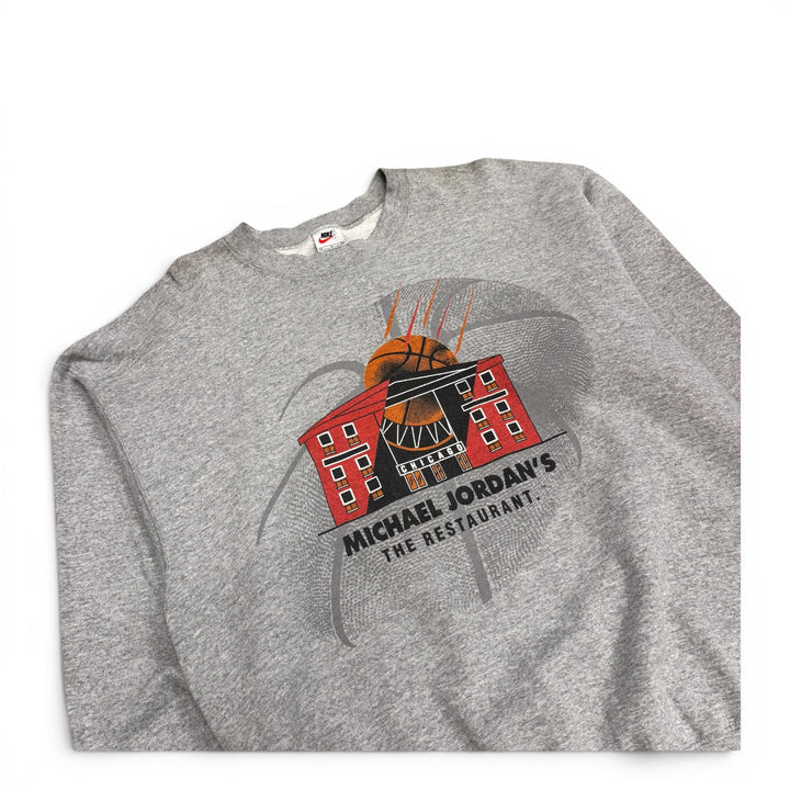 Vintage Nike Michael Jordan's The Restaurant  Sweatshirt Grey (M)